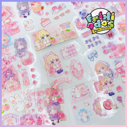 Set 25 Láminas de Stickers “Kawaii”.