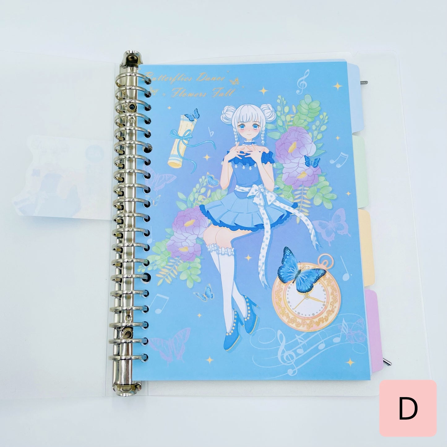 Cuaderno Binder A5 Con Anillos Metálicos + 4 Separadores + Elástico + 60 Hojas con líneas