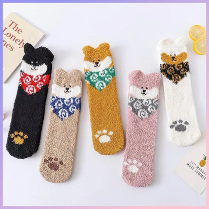 Calcetín invierno “Shiba Inu” (talla standard hasta el 41)