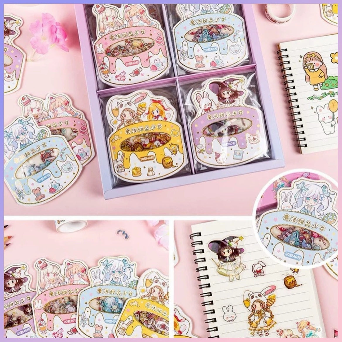 Set 40 stickers “Kawaii”