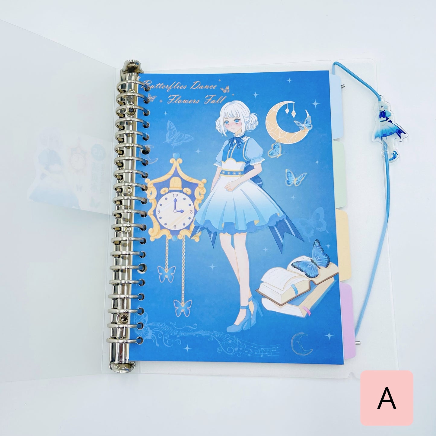 Cuaderno Binder A5 Con Anillos Metálicos + 4 Separadores + Elástico + 60 Hojas con líneas