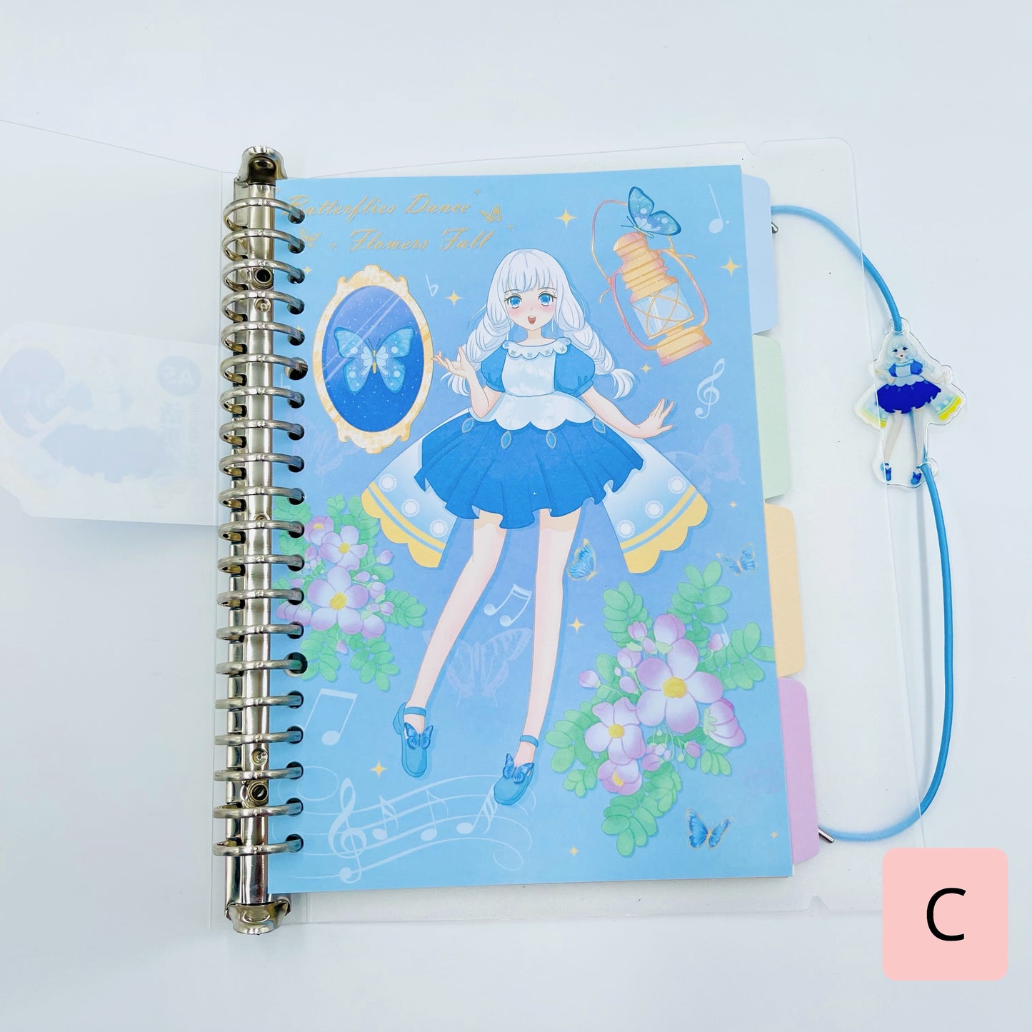 Cuaderno Binder A5 Con Anillos Metálicos + 4 Separadores + Elástico + 60 Hojas con líneas