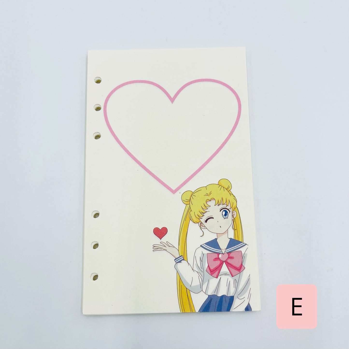 Set 40 hojas para planner Binder “Sailor Moon”, tamaño A6