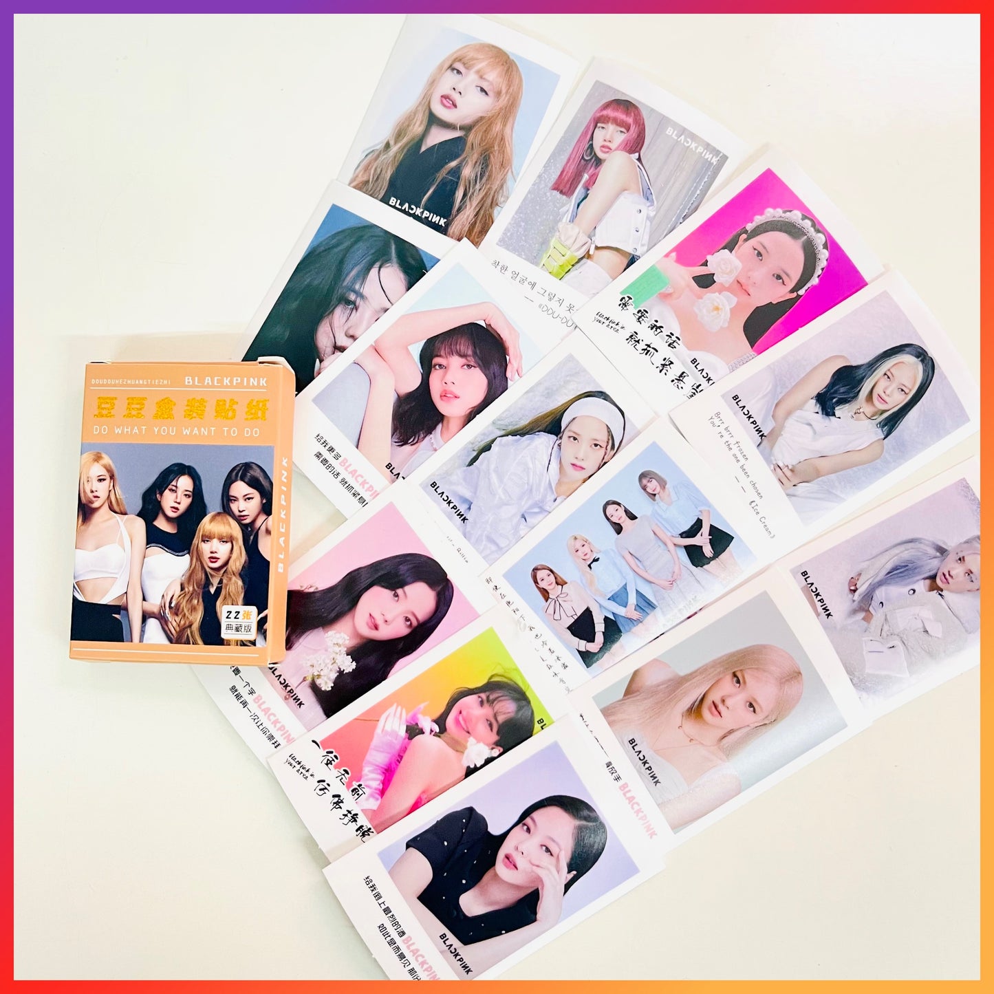 Set 22 Stickers PVC “BlackPink”. 7x5cms